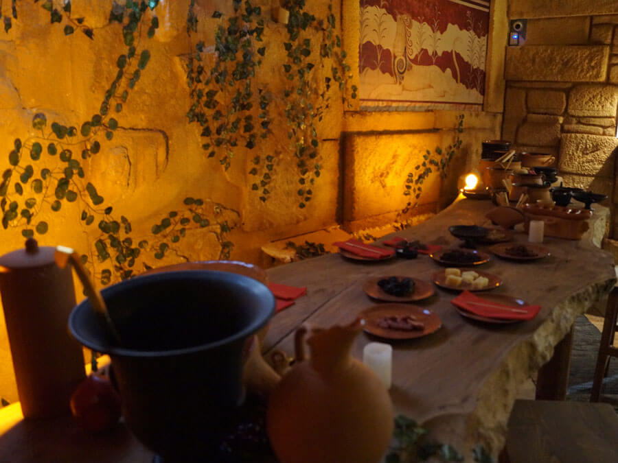@ Greek TravelTellers Ancient Greek Symposium experience room in Athens