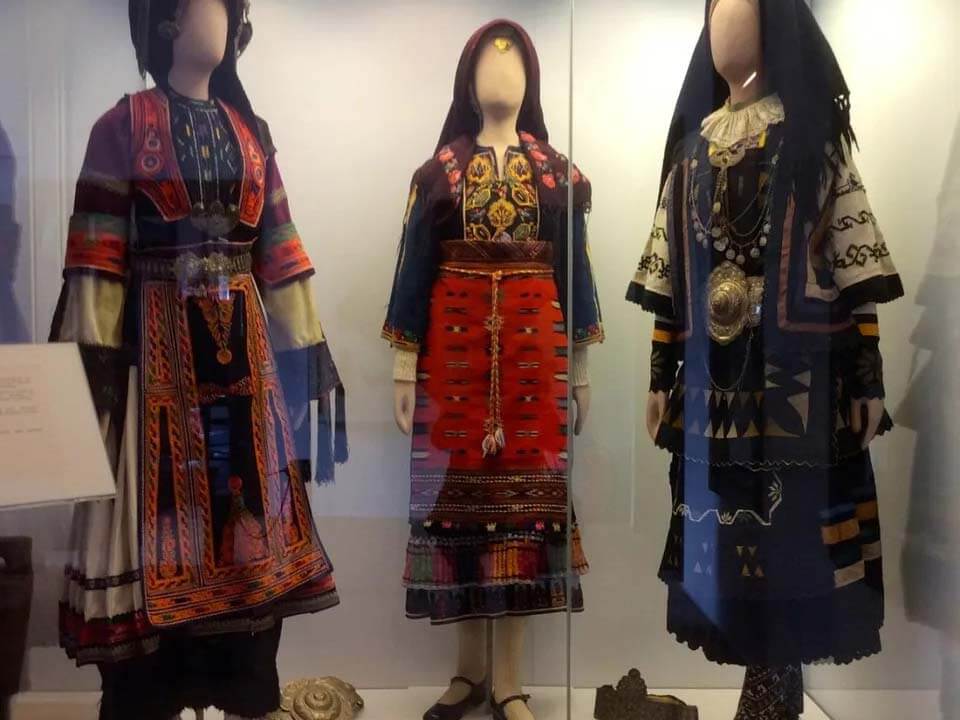 Folklore costumes Exhibits in the Kountouriotis Mansion