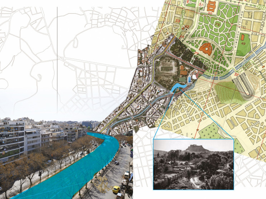 Plans of getting part of Ilissos river overground again