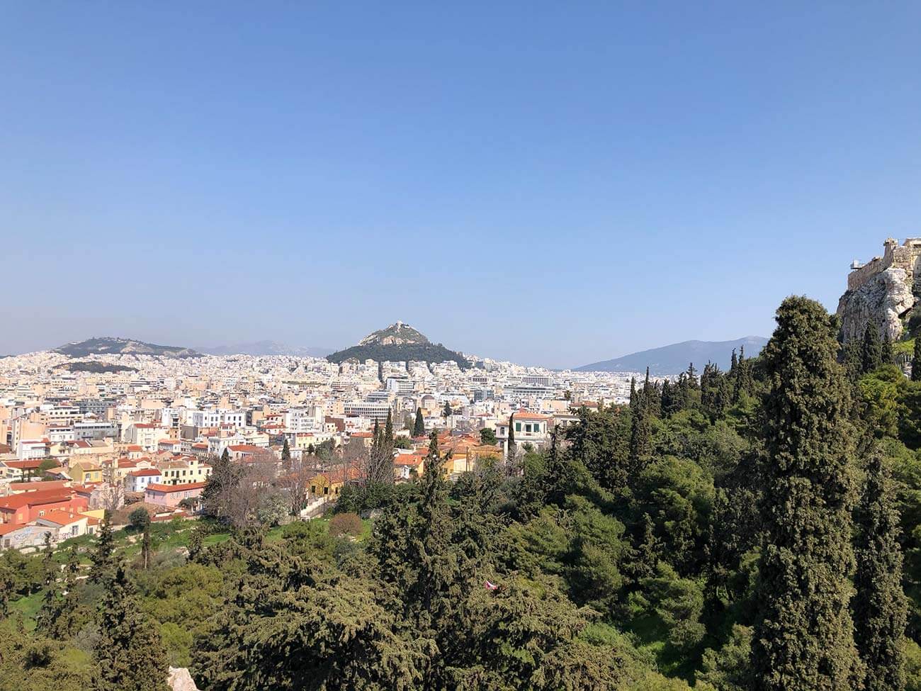 The Lycabettus Hill in Athens
