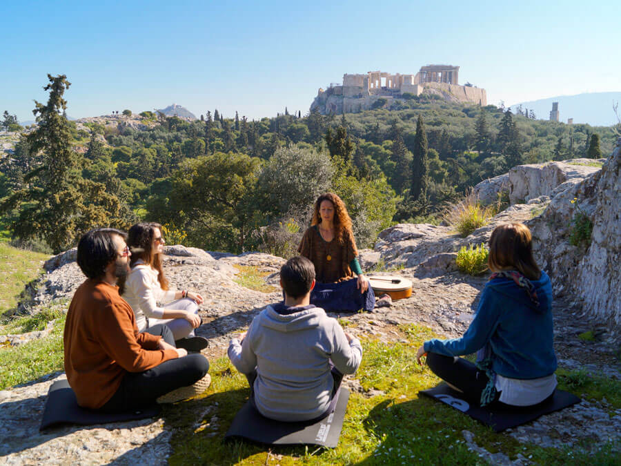 Meditation on Philopappos Hill across Acropolis