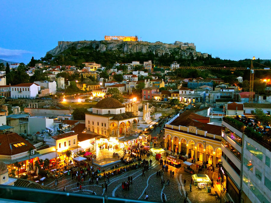 View from A for Athens terrace in Monastiraki