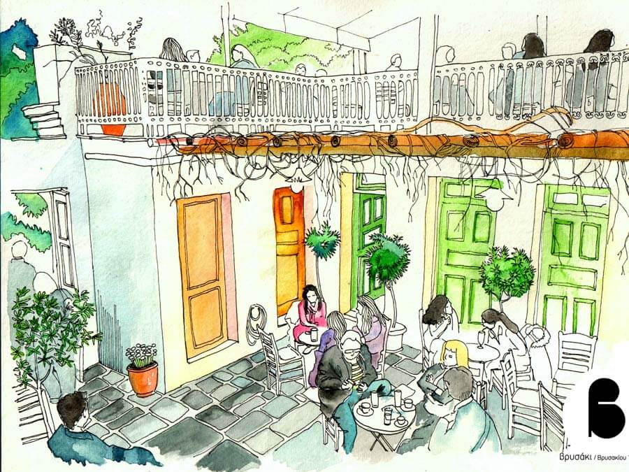 Vrysaki café in Monastiraki