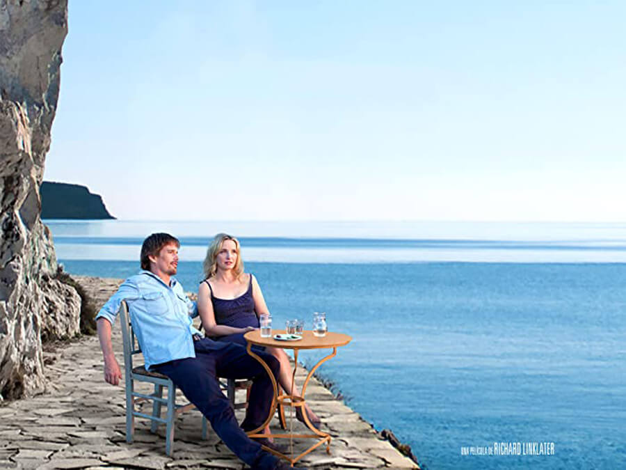 Ethan Hawke and Julie Delpy in Before Midnight