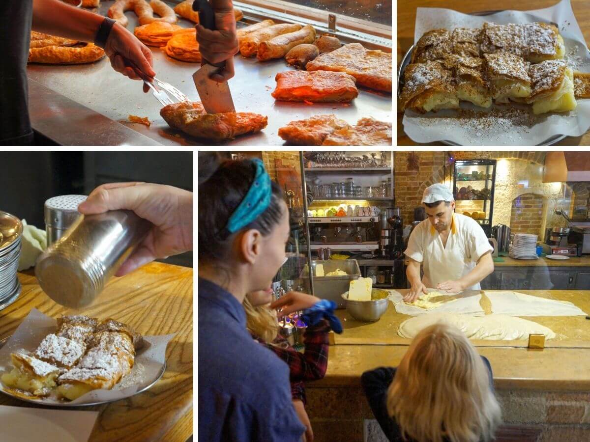 Mpougatsa with cream at Psyrri of Athens