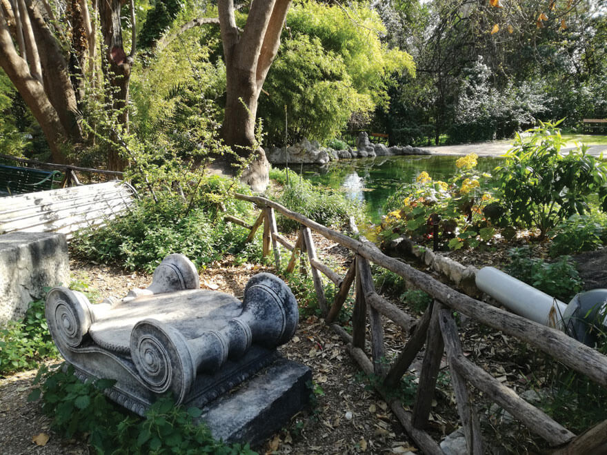 Credits: Dr. Theodoros Koutsogiannis View at the National Gardens of Athens with Neoclassical spolia