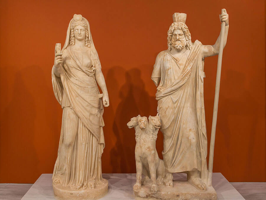 Olympian God Hades and his wife Goddess Persephone