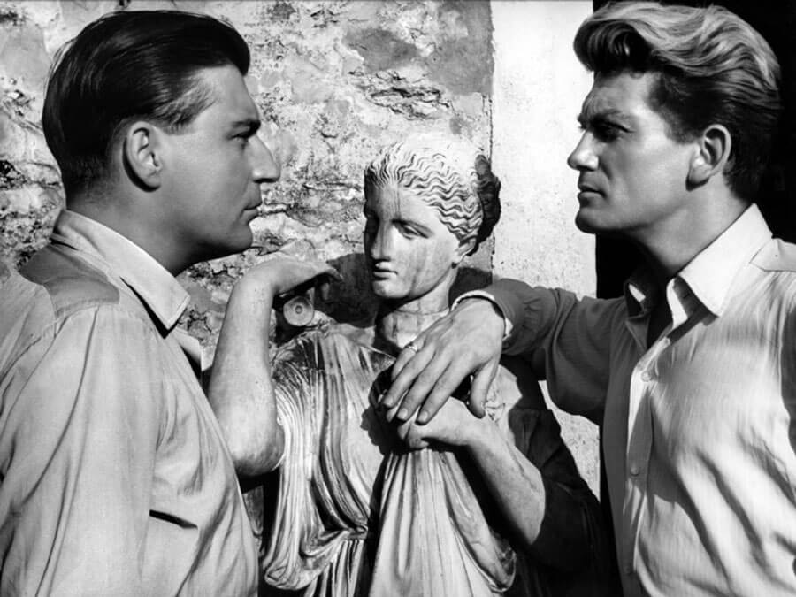 Jean Marais and François Périer in "Orphée"