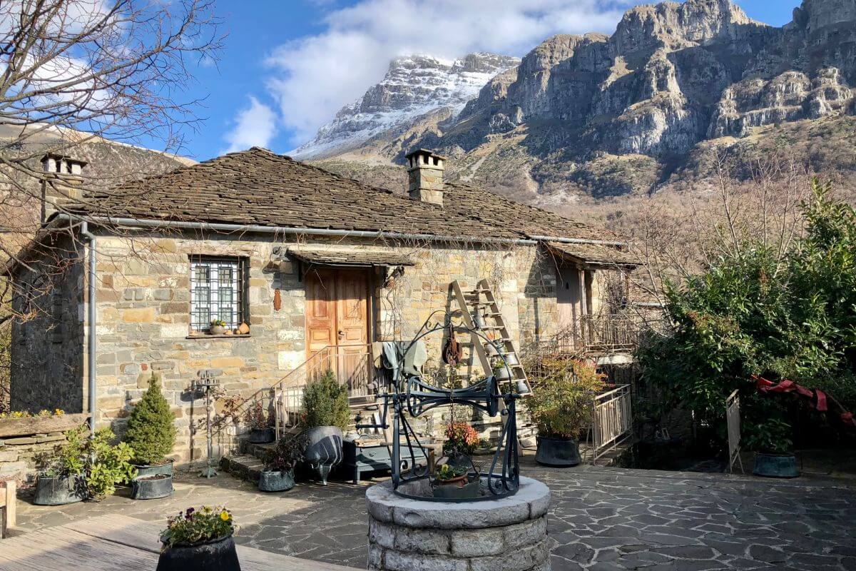 Zagorochoria Papigko Greece in winter