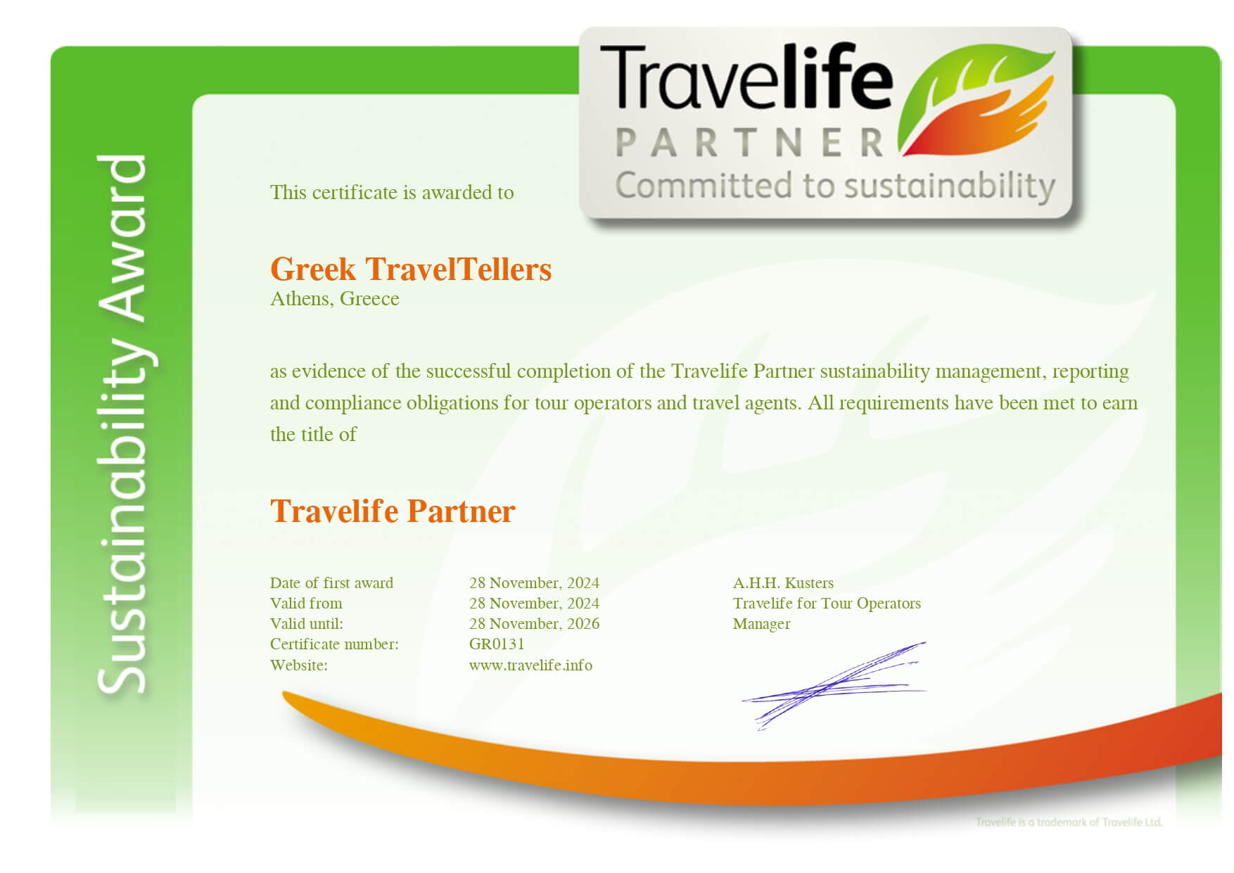 Travel Sustainability Policy Sustainable travel company in Greece