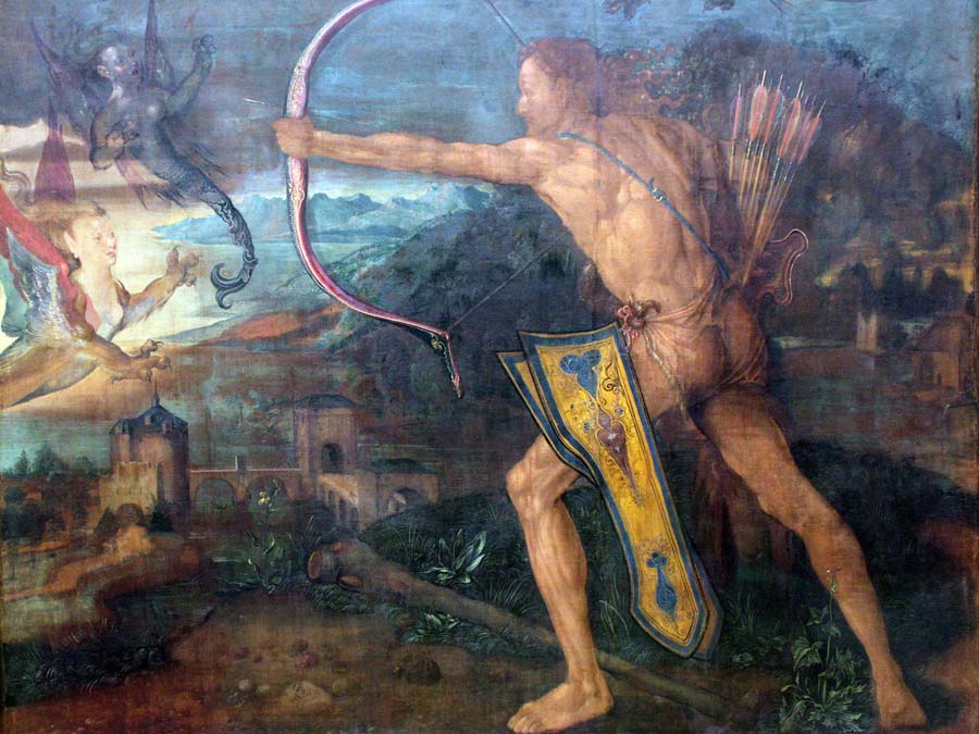 Hercules killing the Stymphalian Birds in his 6th labor