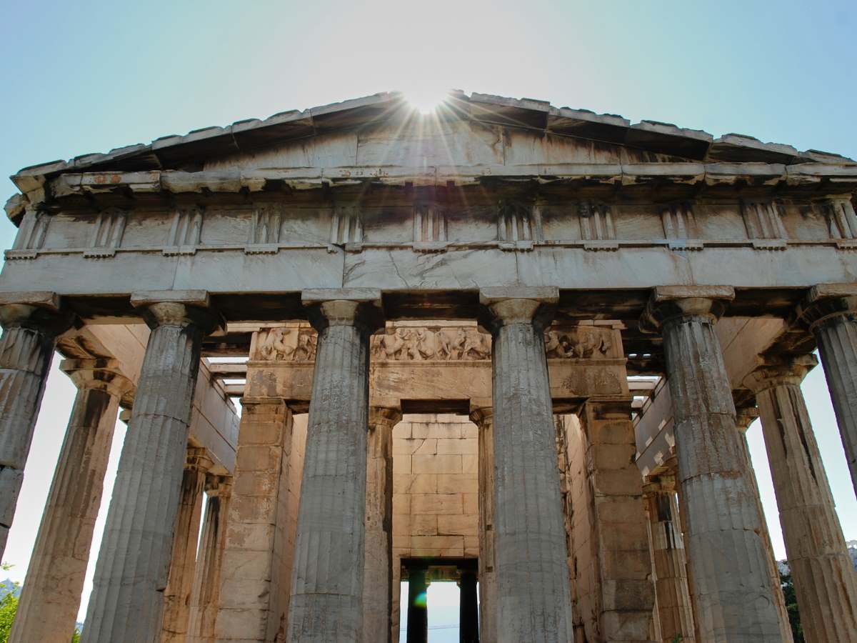 The Temple of Hephaestus Percy Jackson tour in Ancient Agora