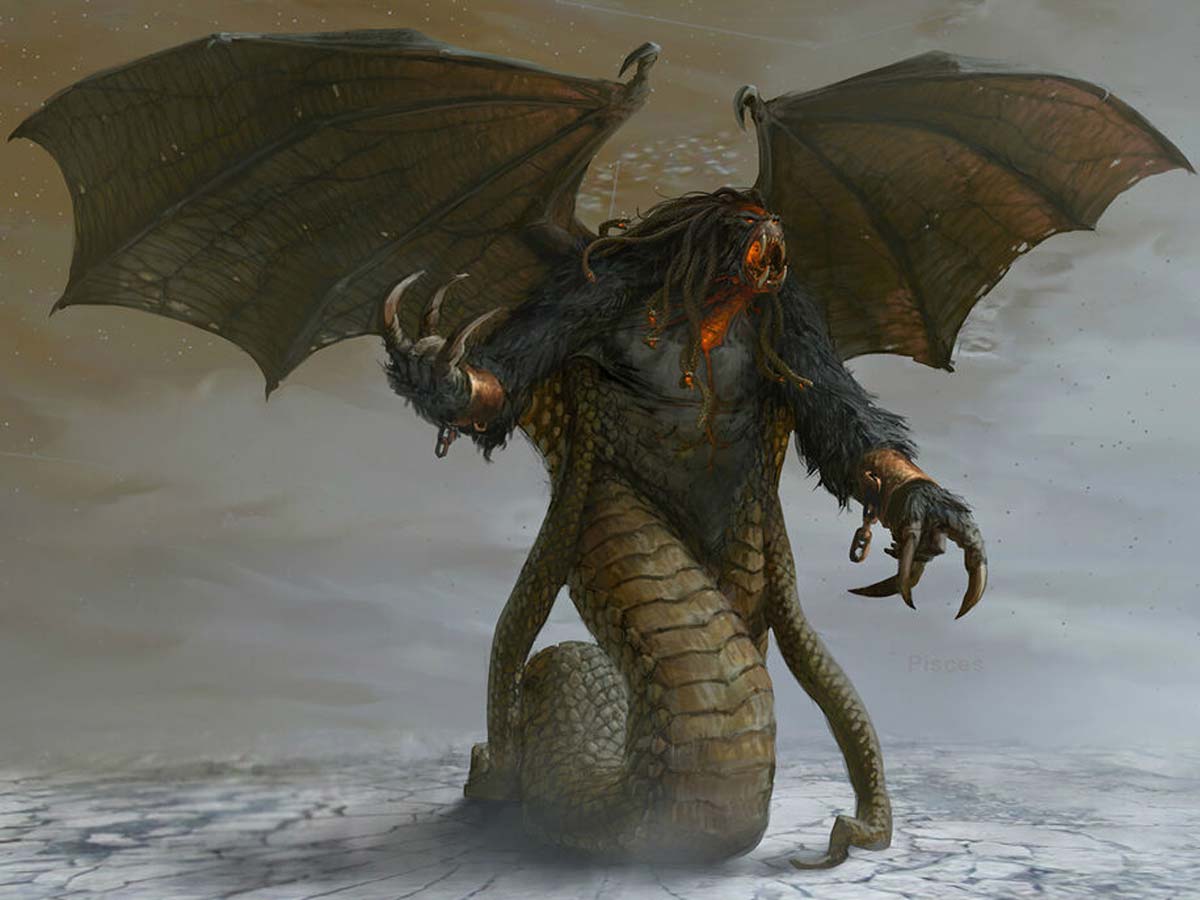 The terrible monster Typhon